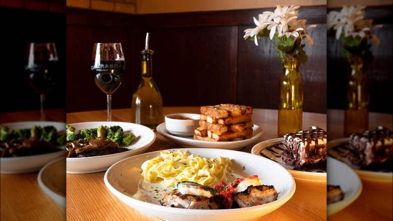 Carrabba's Italian Grill meal on table