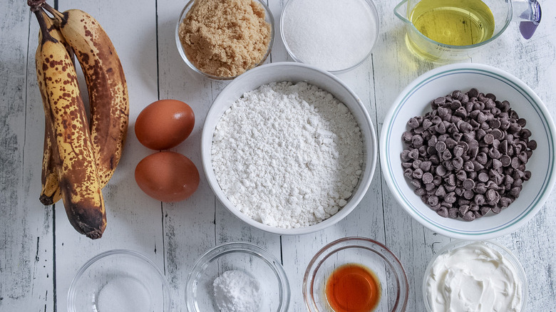 ingredients for banana bread