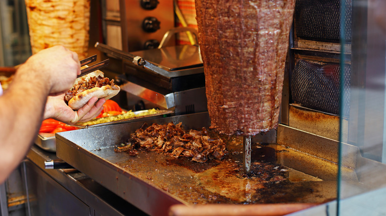 chef making Turkish sandwich