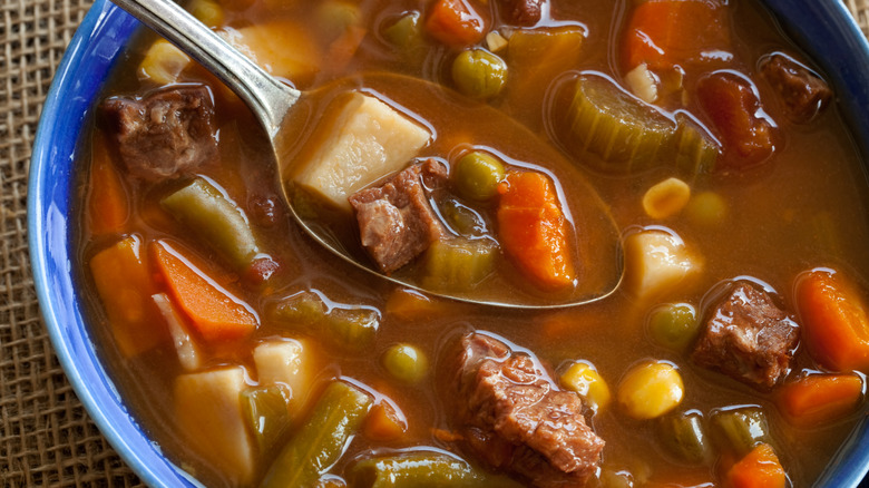 Chunky beef soup