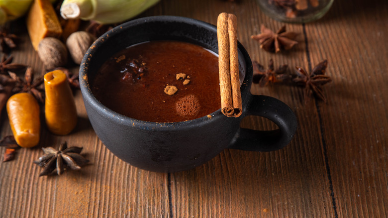 spiced chocolate drink in mug