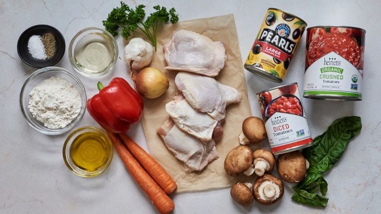 ingredients on a table