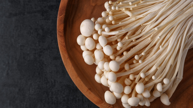 enoki mushrooms