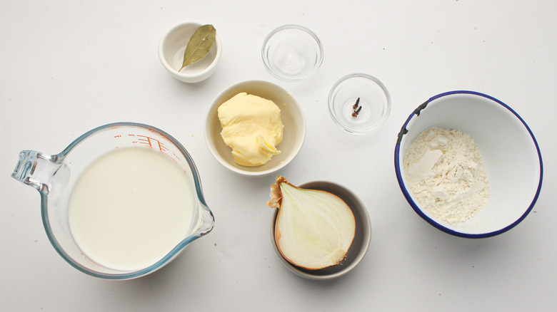 ingredients for onion pique bechamel