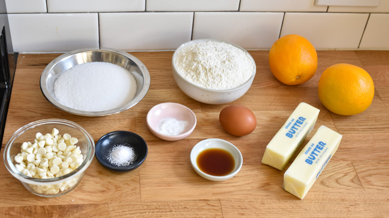 ingredients for orange creamsicle cookies