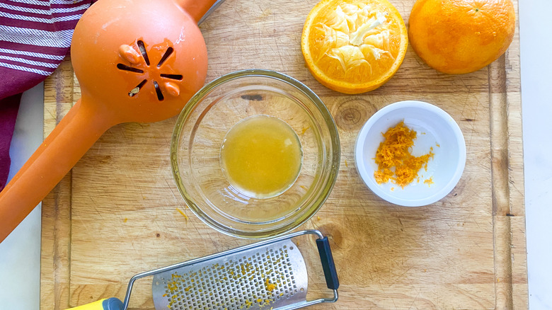 zest and juice of orange