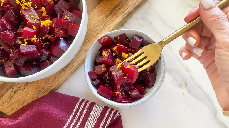 small bowl of beets