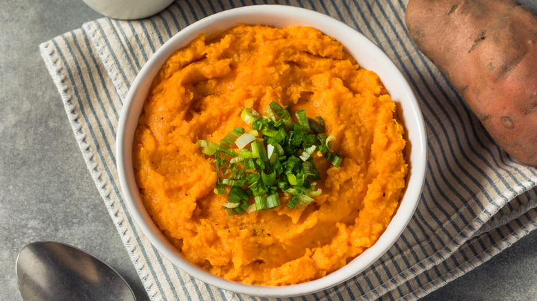 Mashed sweet potatoes