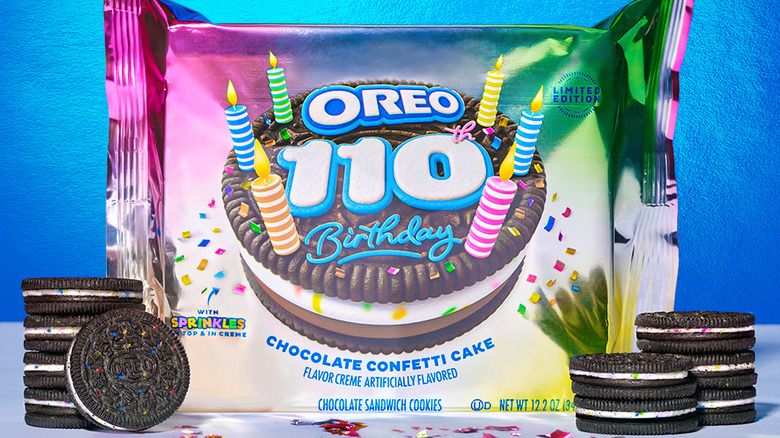 Birthday Oreos with packaging