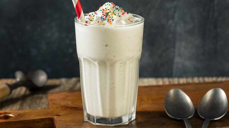 Classic vanilla milkshake