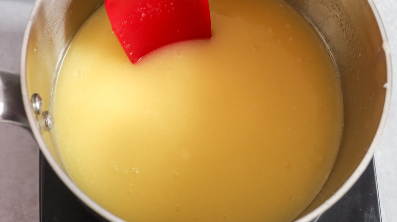 Butter mixture in pot
