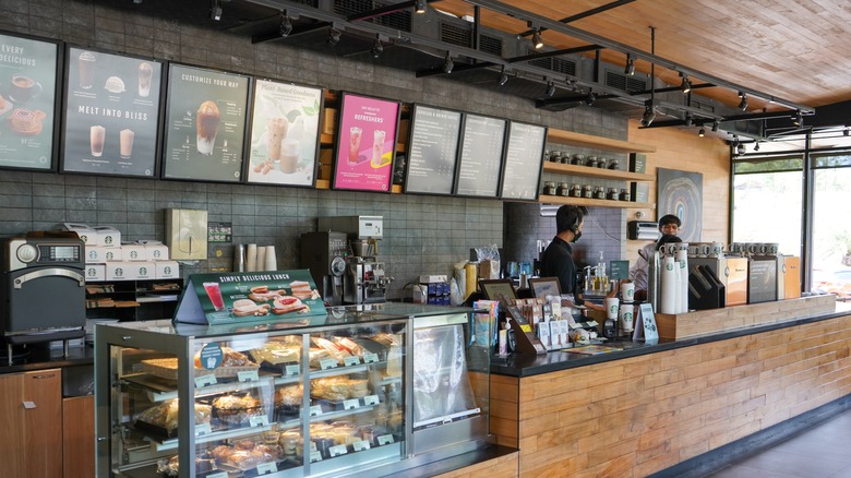 inside of Starbucks store