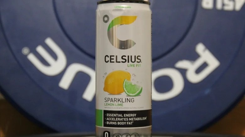 can of Celsius Sparkling Lemon Lime