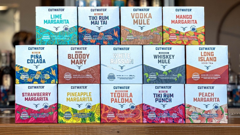 variety of Cutwater cocktail packs