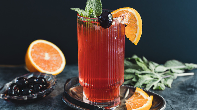 Shirley Temple with orange slice