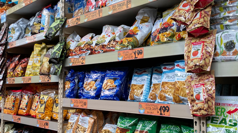 Trader Joe's snack shelves