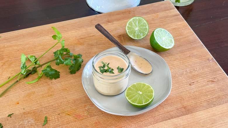 small jar of sauce