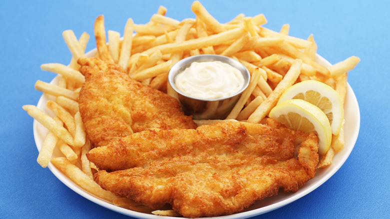 Plate of fish and french fries