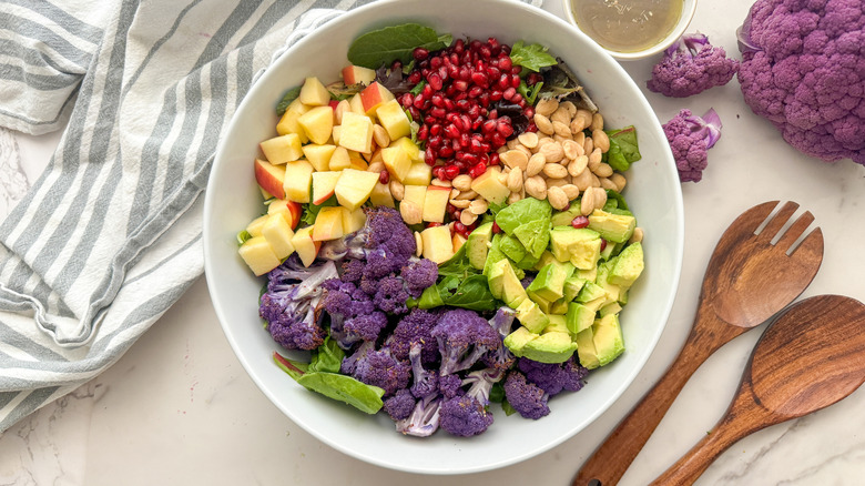 salad in white bowl