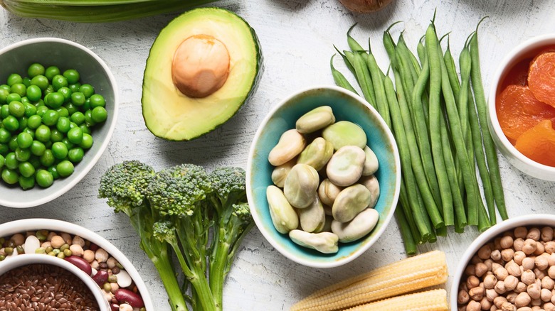 Assorted protein-rich veggies