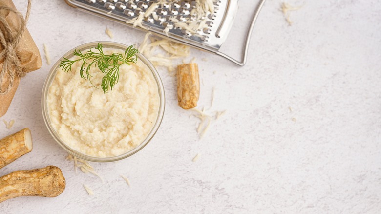 bowl of horseradish sauce