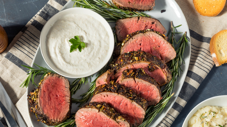 steak with horseradish sauce