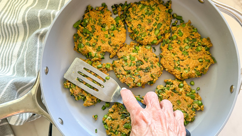 fritters in pan