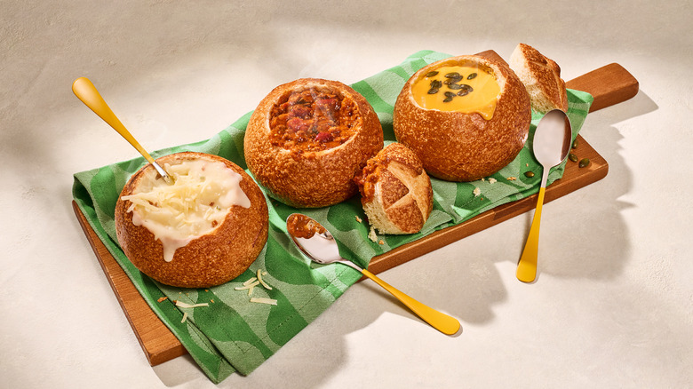 Soups in bread bowls