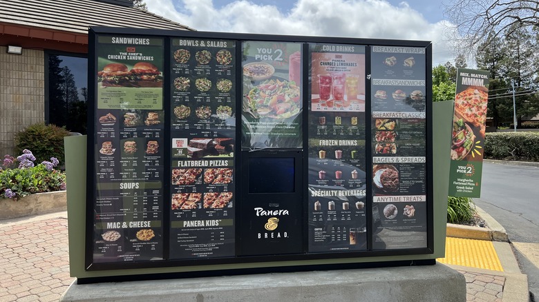 panera drive thru sign