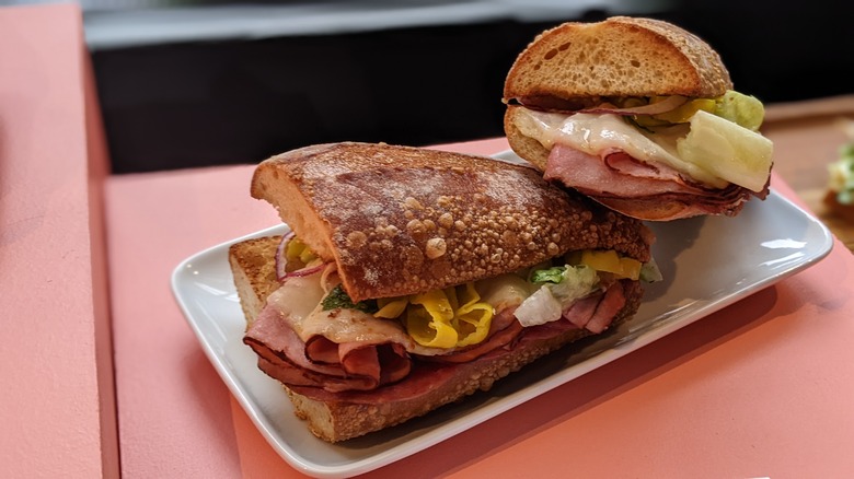 Panera toasted Italiano sandwich 