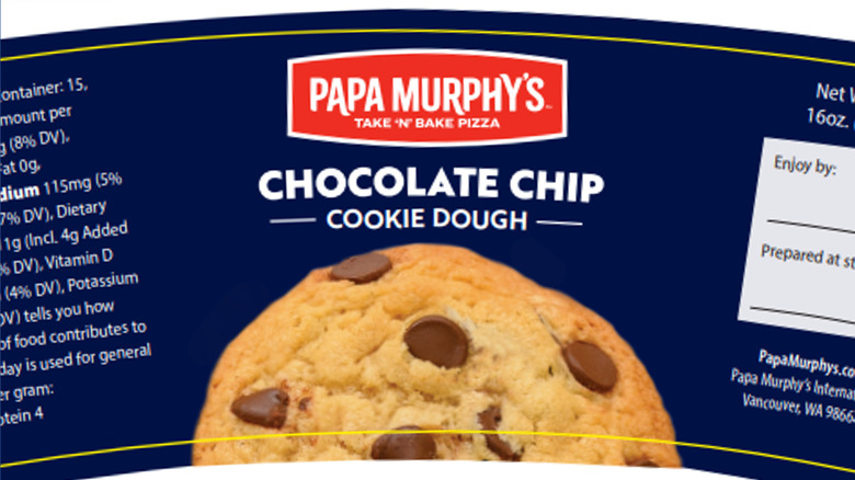 Papa Murphy's cookie dough label