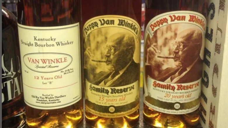 Van Winkle bottles of bourbon