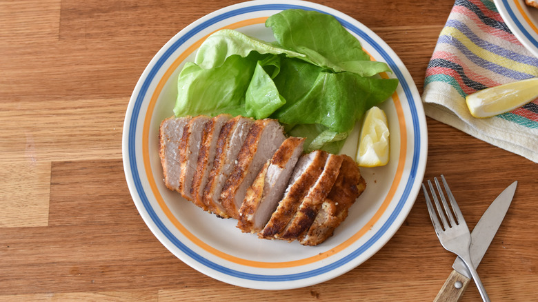 parmesan and almond pork chop