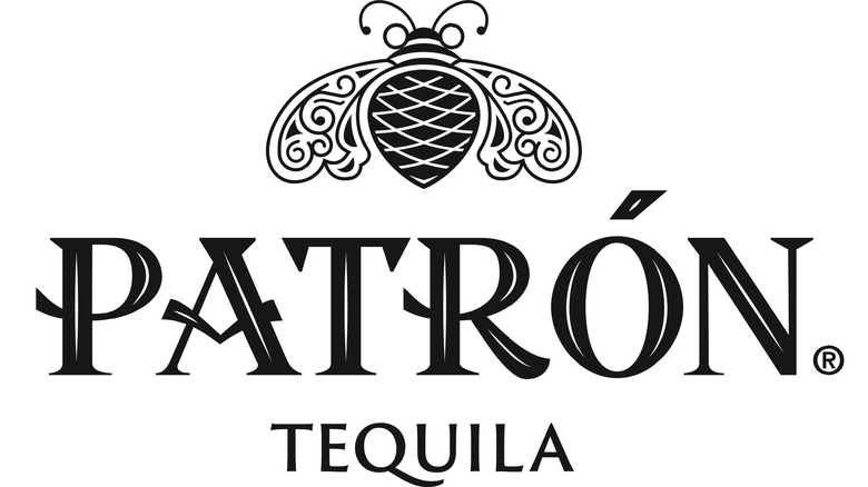 Close up of Patrón Tequila label