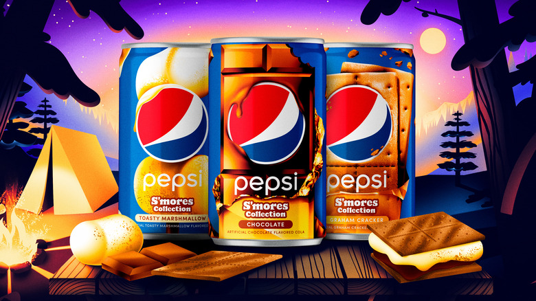 The Pepsi S'mores collection flavors