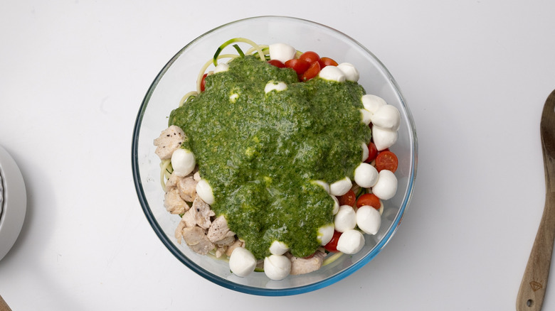 salad ingredients in a bowl