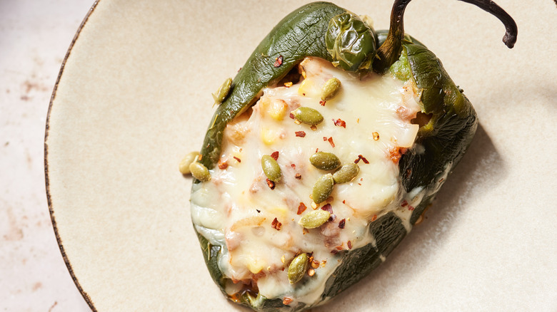 stuffed pepper on a plate