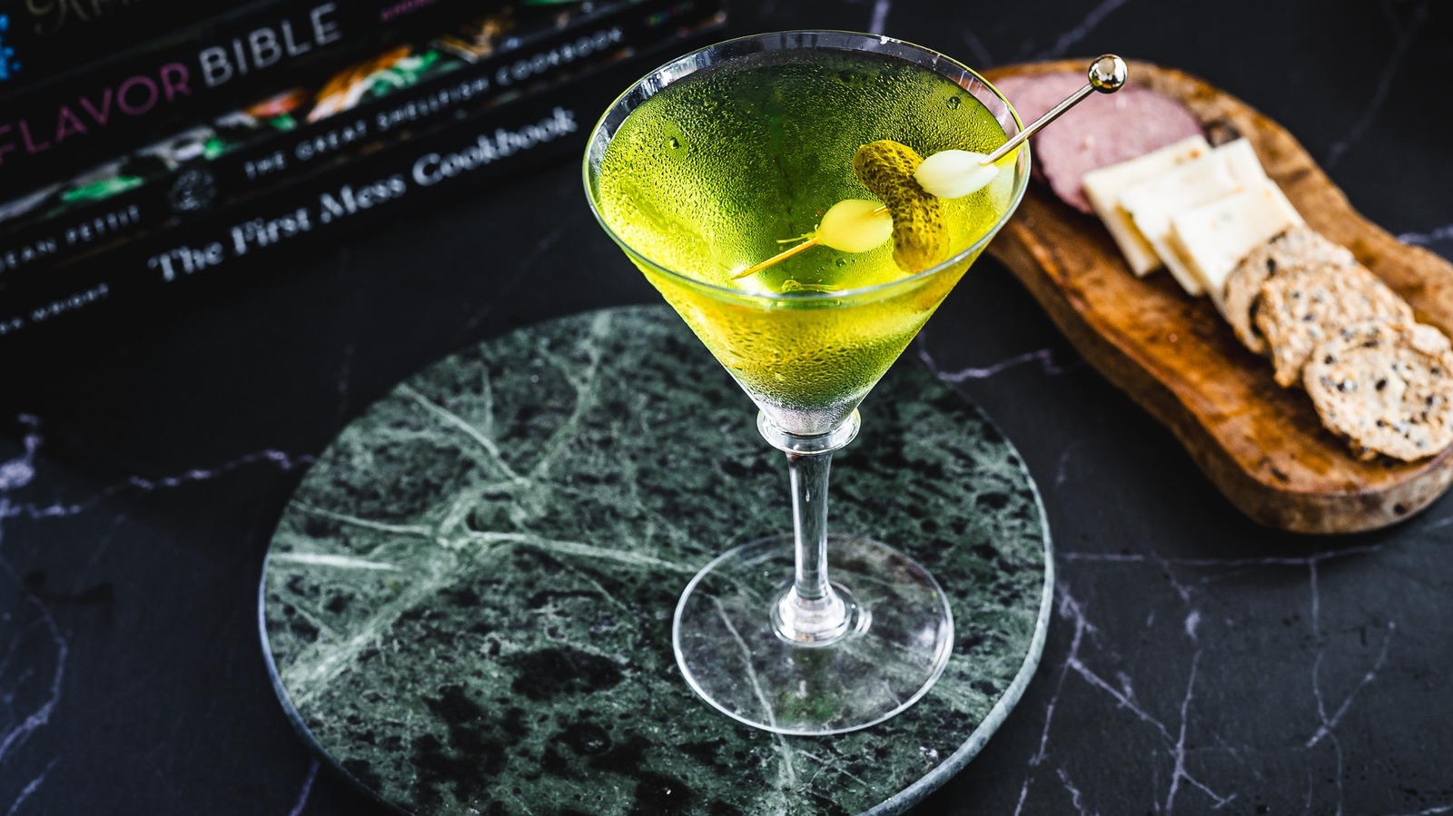 A cheeky start; our Le Petit Pickle brings a whole new meaning to a dirty  martini.⁣ Photo: @birch