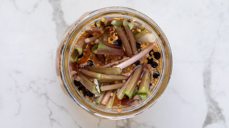 ramps and brine in jar