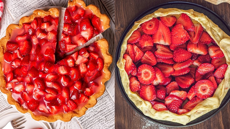 strawberry pie and strawberry galette