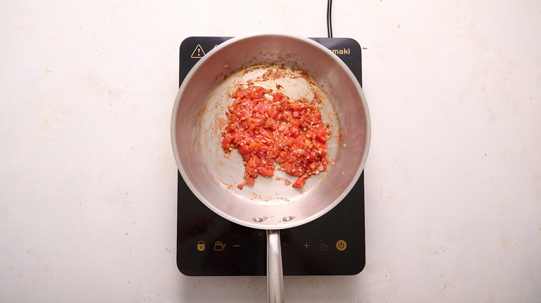 cooking aromatics in skillet