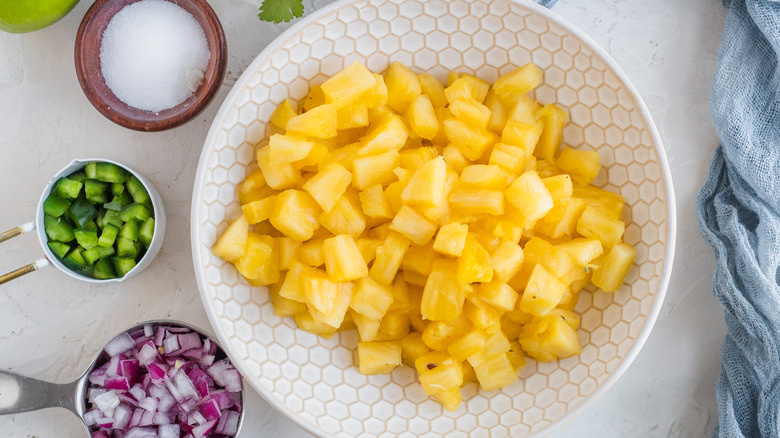 pineapple in a bowl 