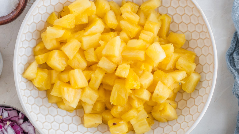 pineapple in a bowl 