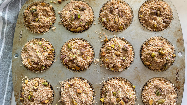 baked muffins in tin