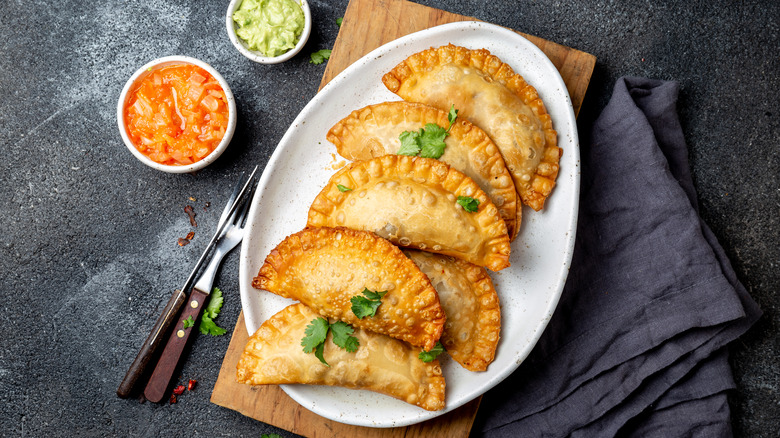 Empanadas filled with pisto 