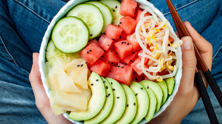 watermelon poke bowl