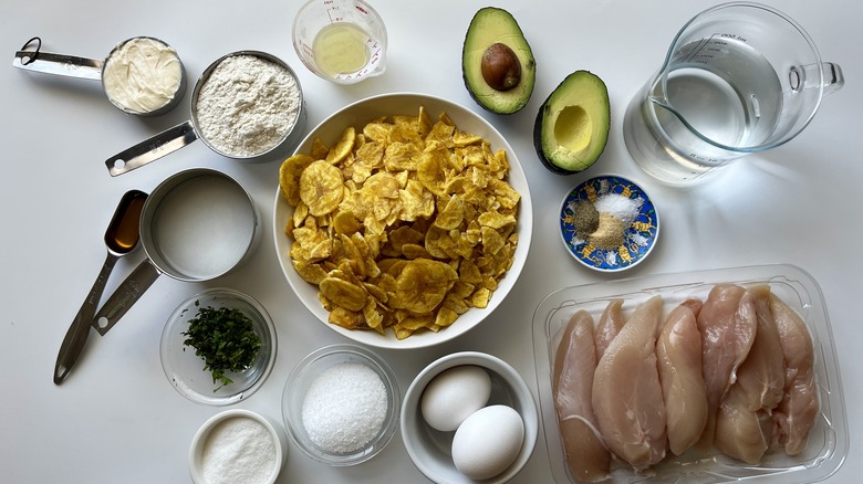 chicken avocado and plantain chips with other recipe ingredients