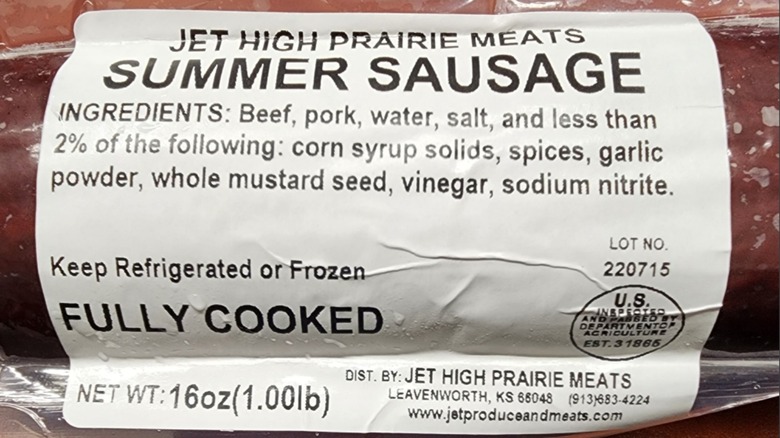 Jet High recalled summer sausage