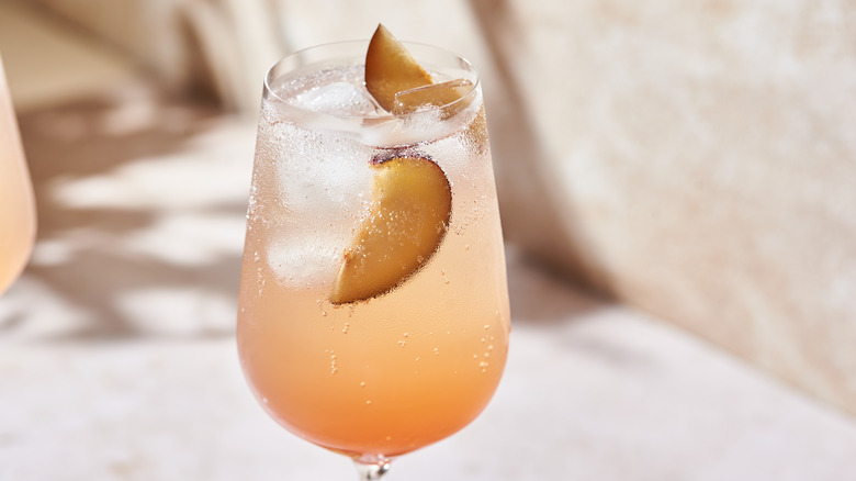 mocktail with plums