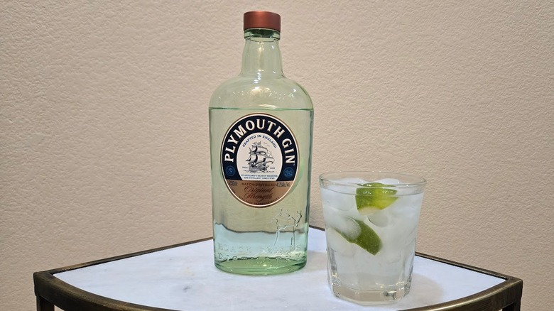 Plymouth Gin with cocktail with lime